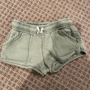 Kids Olive Colored Cotton Shorts from OshKosh